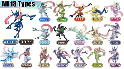 pokemon greninja mega evolution|All 18 Types Greninja & Ash.
